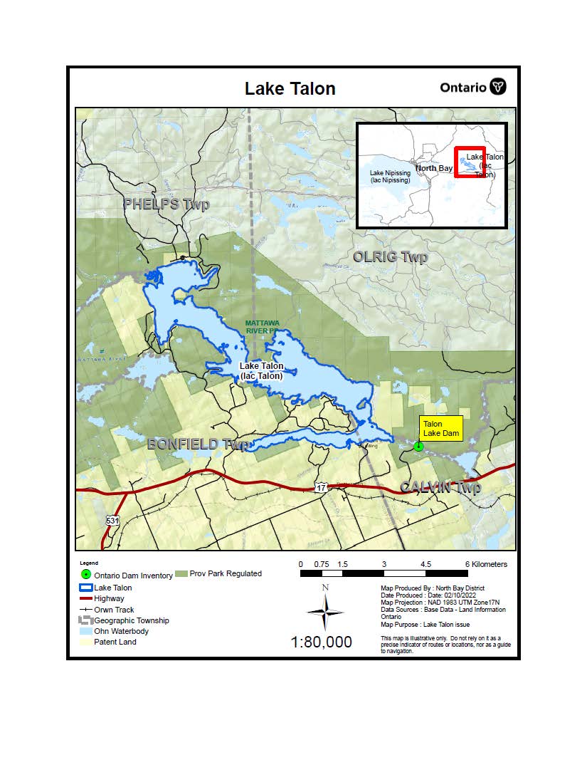 Map of Lake Talon